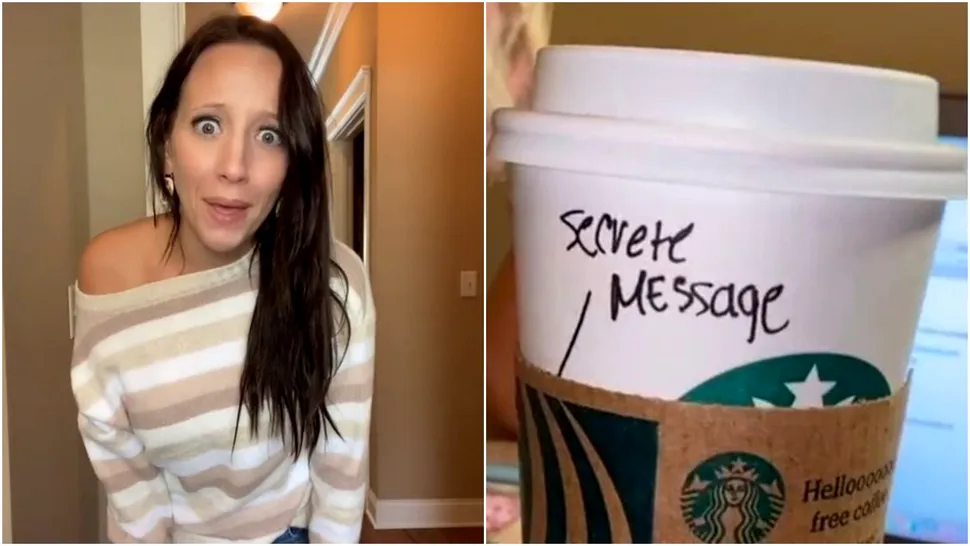 Când a văzut-o, barmanul de la Starbucks i-a scris „Mesaj secret” pe pahar. Surpriza avută de tânără