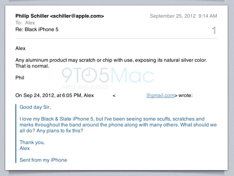 Reacţia lui Phill Schiller, vicepreşedinte al diviziei de marketing din cadrul companiei Apple