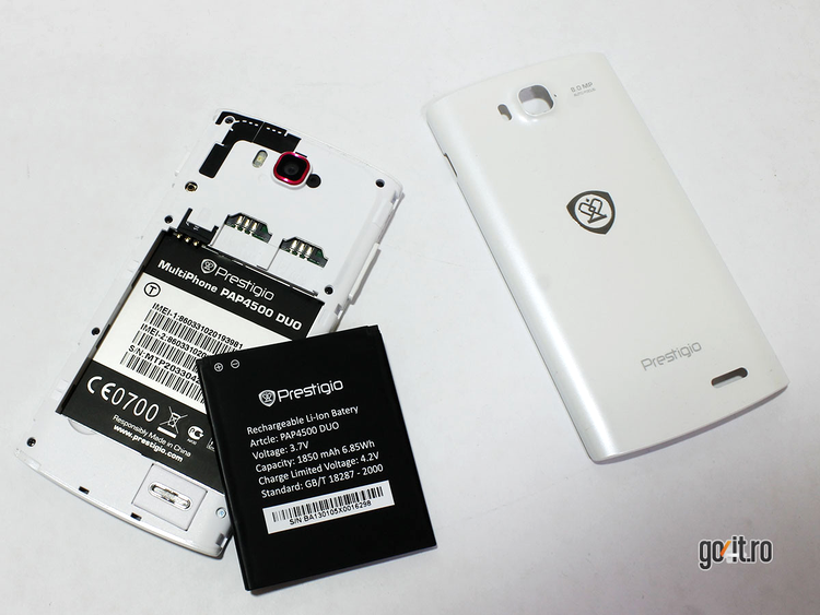 Prestigio MultiPhone 4500 DUO - cu acumulator de 1850 mAh