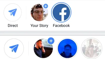 Facebook Stories, o parte din ecranul telefonului irosită