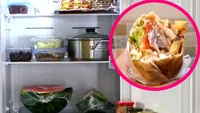 Se mai poate mânca shaorma „cu de toate”, dacă a stat 24h în frigider? Când trebuie aruncată