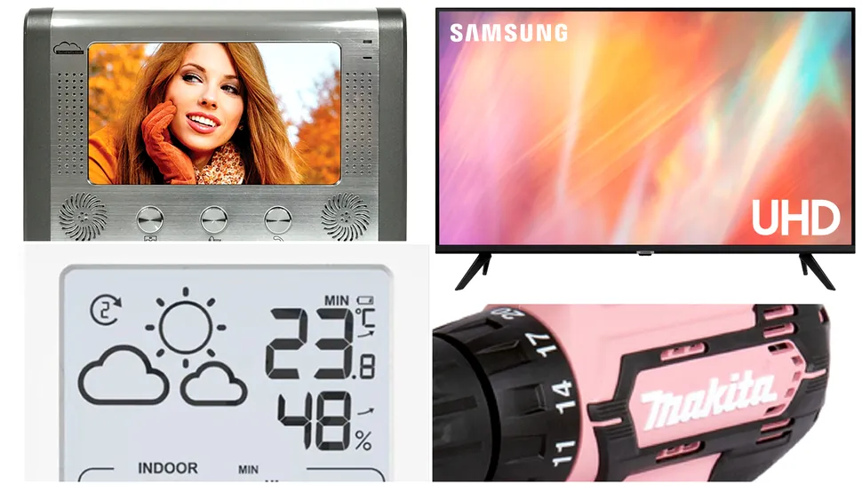 Noul catalog Dedeman: Produsele cu preț redus care ne-au atras atenția (TV Samsung, Makita roz cu acumulator)