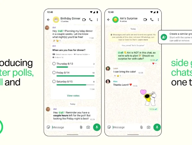 WhatsApp introduce trei funcții noi pentru conversațiile de grup