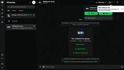 WhatsApp aduce apelurile vocale și video de grup în versiunea Web