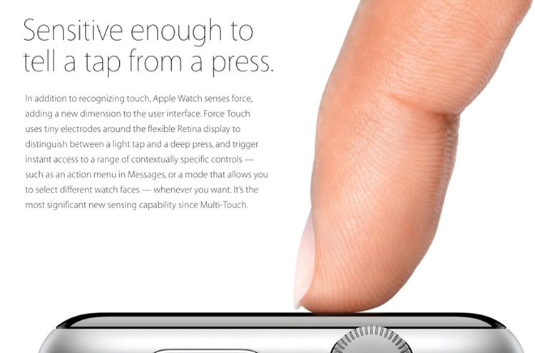 Funcţia Force Touch anunţată pentru dispozitivele Apple Watch ar putea fi inclusă şi pe telefoanele iPhone 6S. 