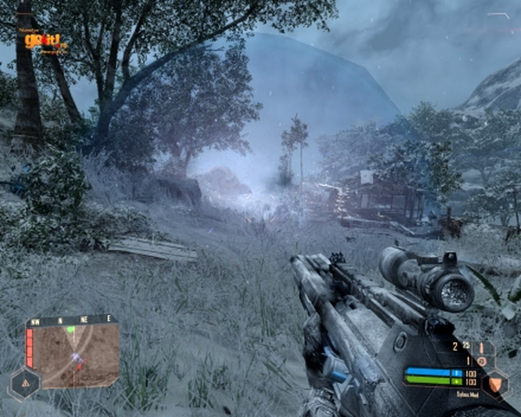Crysis Warhead - efectul unei grenade EMP