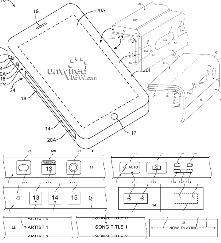 Patent Apple - Electronic devices with sidewall displays