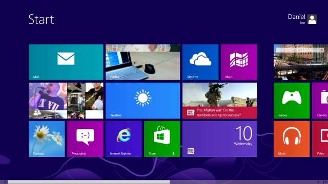 Noul ecran de stard din Windows 8