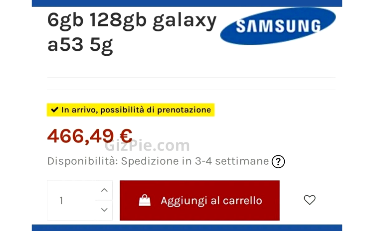 preț Galaxy A53