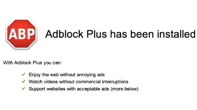 Adblock Plus, de acum disponibil şi pentru Internet Explorer