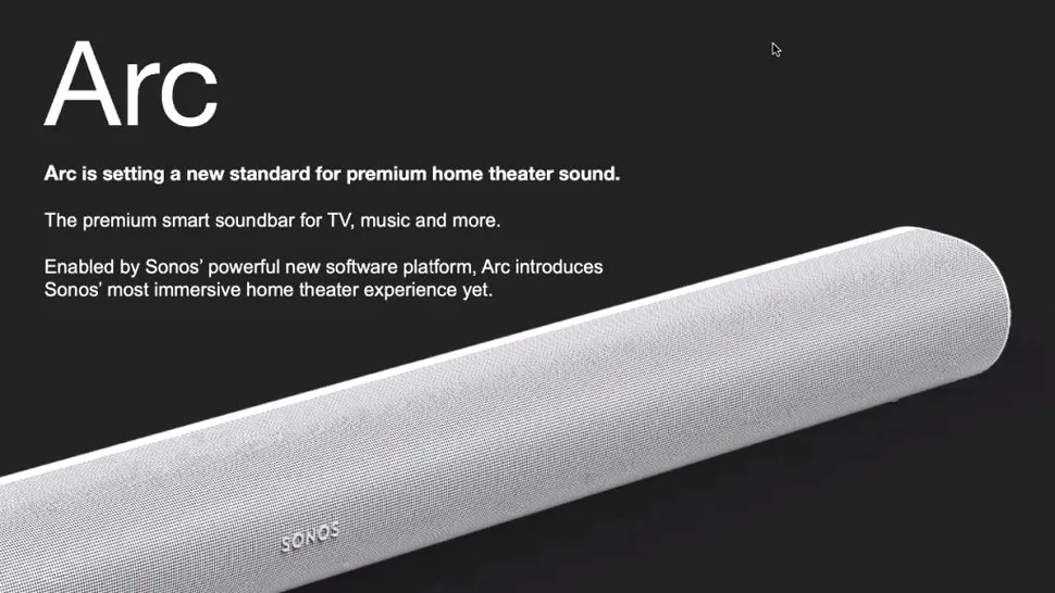 Sonos anunță soundbar-ul premium Arc și versiuni noi ale produselor Sub și 5