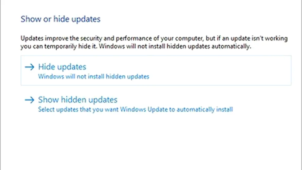 Windows 10 primeşte utilitar pentru oprirea actualizărilor automate