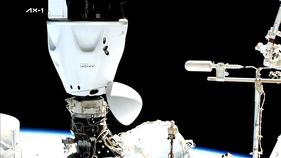 Prima misiune spațială 100% „civilă”, realizată de Axiom Space, a ajuns pe ISS
