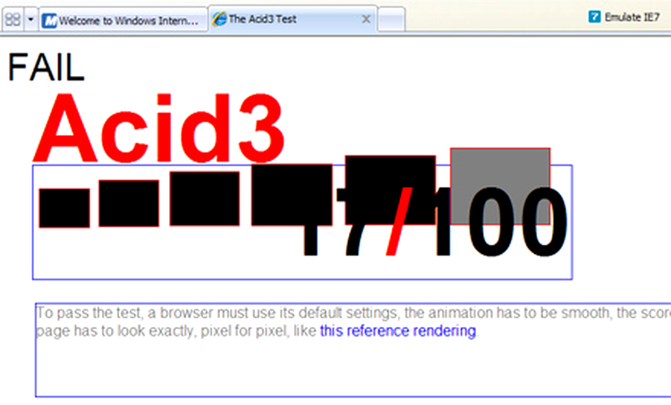 Internet Explorer 8 Acid3