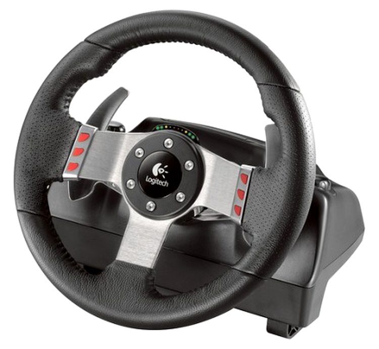 Logitech G27 - volanul din piele, dotat cu LED-uri pentru indicarea turaţiei