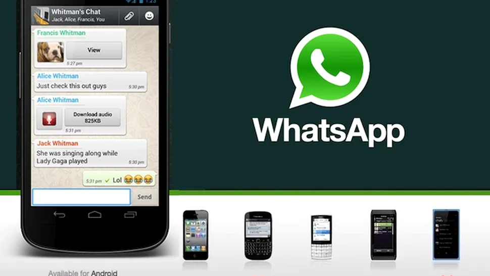 Whatsapp încetează suportul pentru telefoanele mai vechi