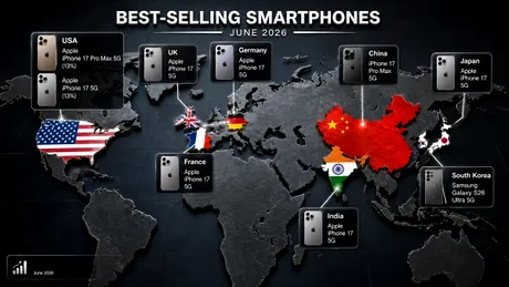 iPhone 17 domină piețele majore, Samsung rezistă în Coreea de Sud. Cele mai vândute smartphone-uri în iunie 2026