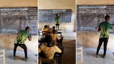 Un profesor din Ghana le predă elevilor informatica, deşi nu dispune de un calculator. Povestea le-a atras atenţia celor de la Microsoft
