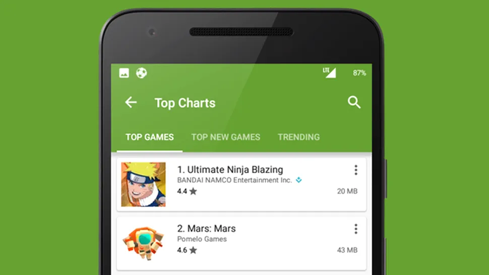Google Play Store afişează dimensiunile aplicaţiilor în locuri mai vizibile