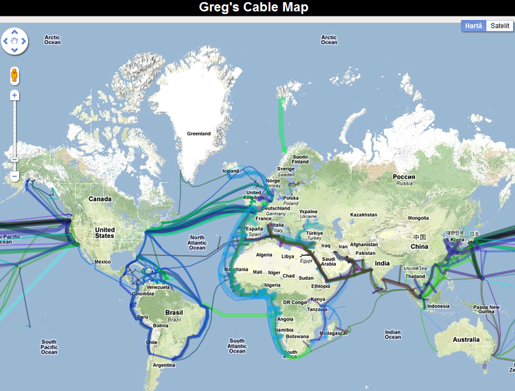 Internet underwater cables