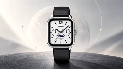 Casio lansează în SUA un ceas clasic cu fazele lunii și design rectangular inspirat de Apple Watch