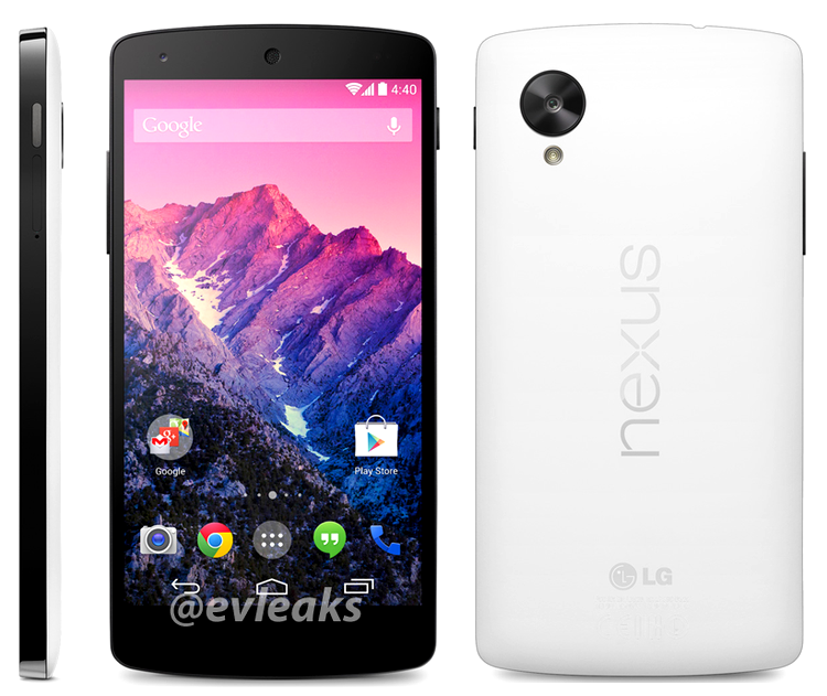 Nexus 5 ar putea fi disponibil şi în variantă albă chiar din ziua lansării