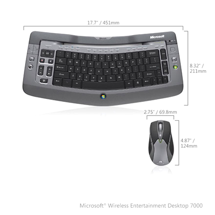 Microsoft Wireless Laser Entertainment Desktop 7000