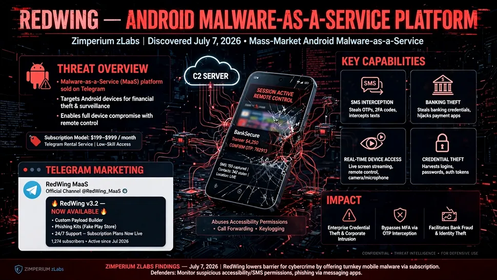 RedWing, Malware-as-a-Service: controlul aproape complet al telefonului