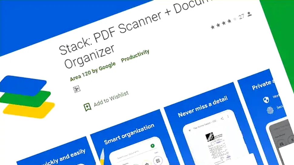 Stack by Google este o aplicație pentru scanat documente care generează direct PDF-uri