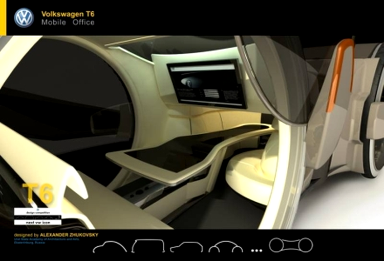 Volkswagen T6 Concept - interior spatios