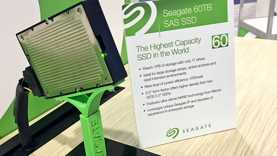 Seagate dezvăluie un SSD de 60TB, depăşind cu mult capacitatea produselor similare de pe piaţă