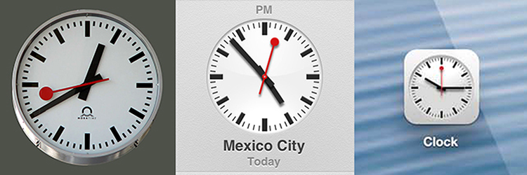Ceasul elveţienilor, aplicaţia Clock pentru iPad şi iconul ei
