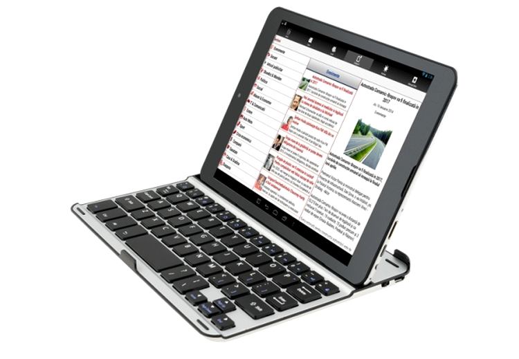 Evolio X8 Fusion - tastatura cu butoane negre, folosită pe post de suport