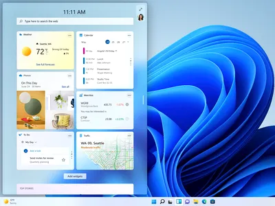 Microsoft va permite permite dezvoltatorilor să creeze widget-uri pentru Windows 11