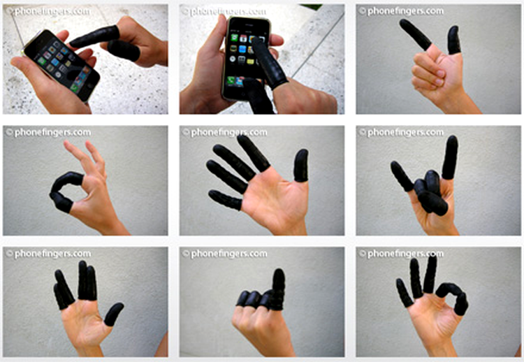 iPhone fingers
