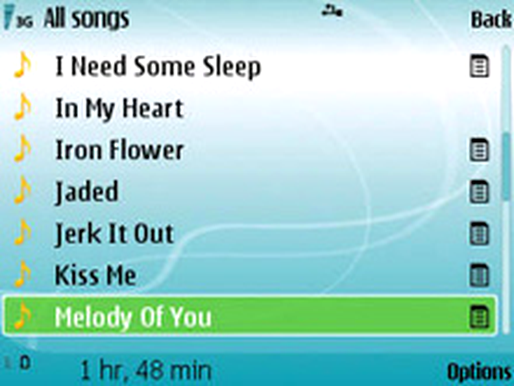 Selecţia pieselor audio