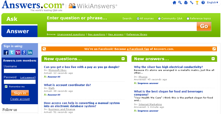 WikiAnswers