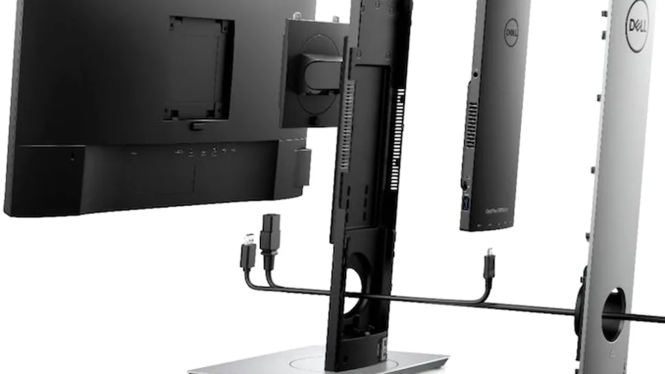 Dell prezintă OptiPlex 7070 Ultra, un nou PC modular complet ascuns în piciorul unui monitor de birou