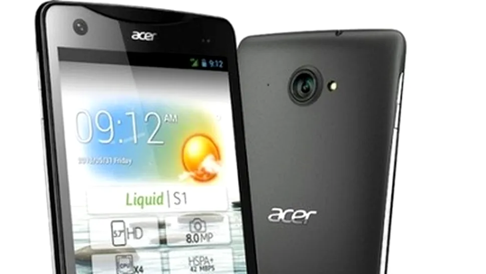 Acer intră în cursa telefoanelor Android cu ecrane mari cu Liquid S1