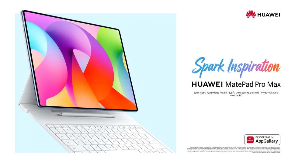 Huawei lansează noua tabletă cu design ultra-subțire MatePad Pro Max. Cât costă în România