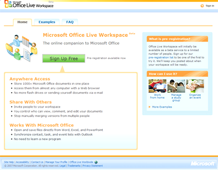 Office Live Workspace