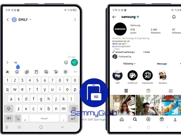 Samsung ar lucra la un dispozitiv pliabil Fold cu aspect ratio wide