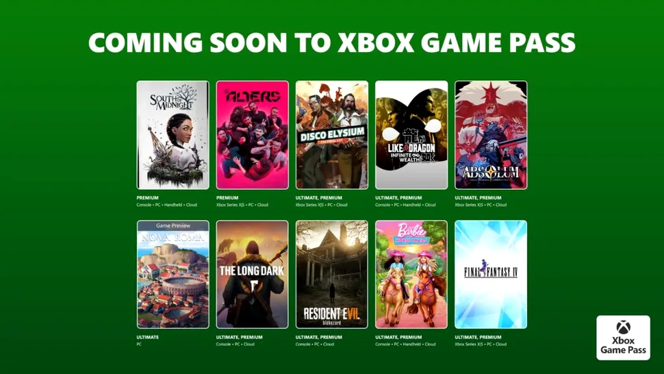 Xbox Game Pass: 12 titluri noi în luna martie