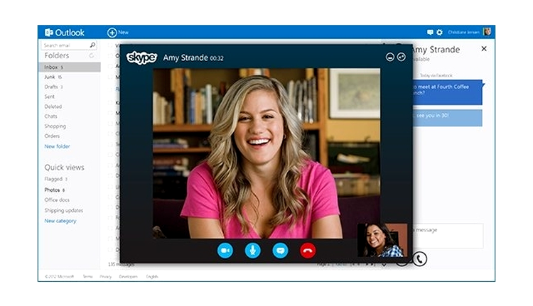 Suport pentru Skype direct în interfaţă