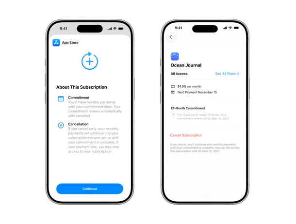 Apple introduce posibilitatea de plată pe App Store prin intermediul unor abonamente lunare, cu angajament pe 12 luni