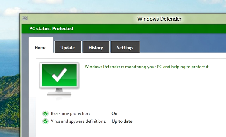 Windows Defender în Windows 8