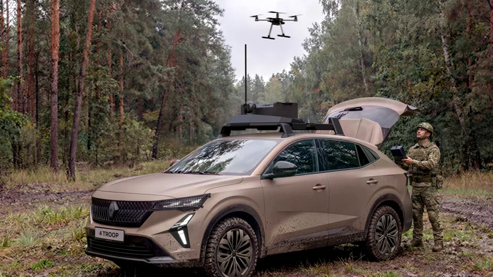 Renault și Thales au creat un vehicul care poate coordona drone cu ajutorul AI