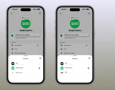 WhatsApp testează suport pentru până la trei conturi pe iOS