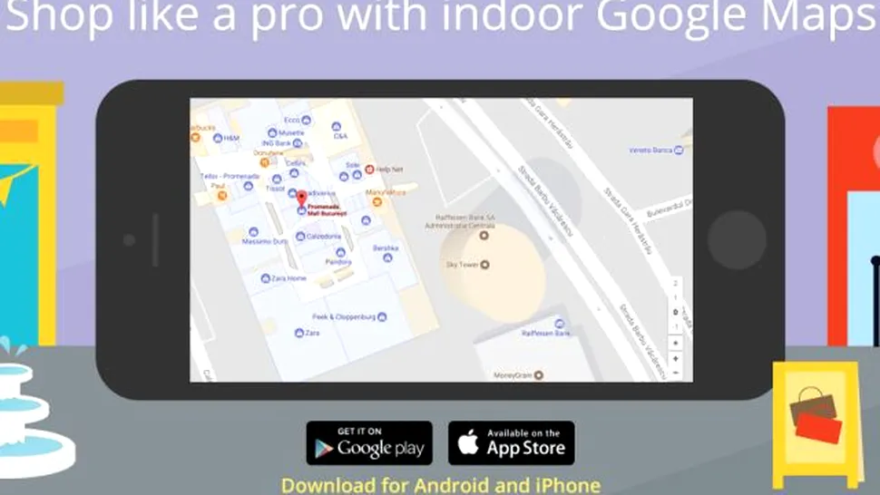 Două mall-uri din România au implementat serviciul exclusivist Indoor Google Maps