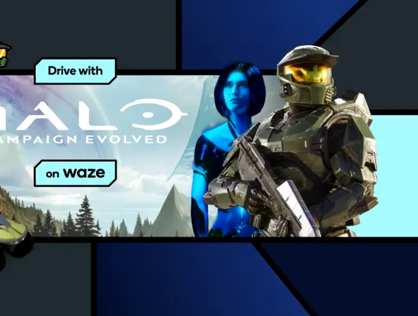 Waze îl readuce pe Master Chief la volan. Cortana apare pentru prima dată ca ghid vocal în aplicație